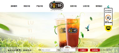 完成创榜股份公司旗下撸一杯奶茶品牌网站开发设计