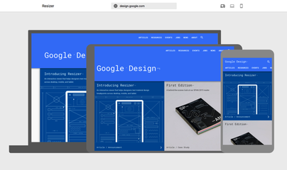 Google Resizer 响应式网页尺寸调整器
