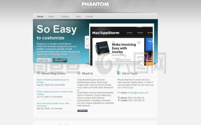 软件幻灯企业网页模板