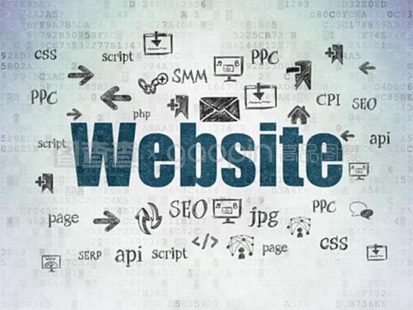 数字数据纸背景网页设计概念网站