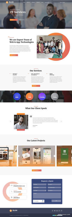 软件开发公司网站UI设计作品 网页设计详情页与列表页素材资源模板下载