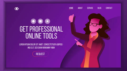 瑜伽反向战士姿势的精美图片素材与网页设计开发应用